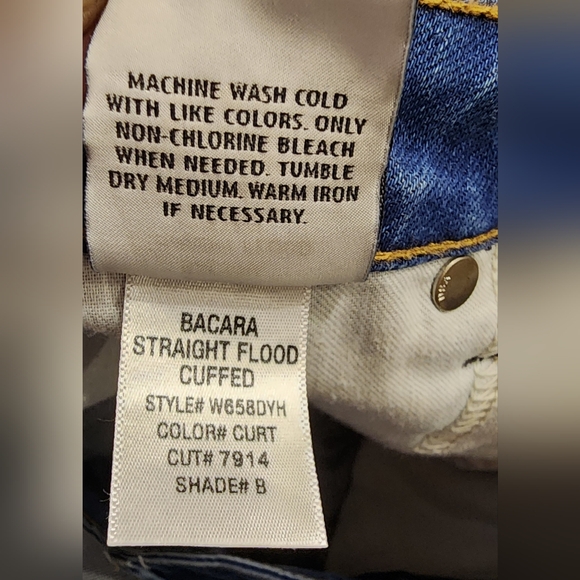 Hudson Bacara straight flood cuffed jeans, size 26 - Picture 8 of 10